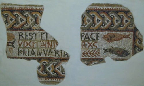Mosaico che ricorda probabilmente una certa Restituta quae vixit annis