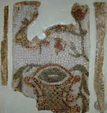 Mosaico cristiano che pavimentava una chiesa cristiana di Cartagine