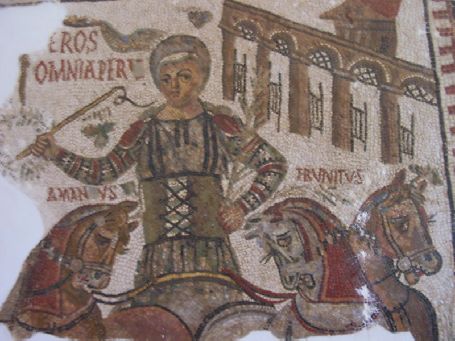 Mosaico della corsa dei carri: epoca bizantina da Gafsa
