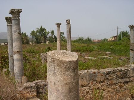Basilica Donatista: colonnato con capitelli del IV sec. d. C.