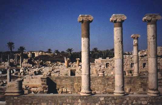 Leptis Magna: La Palestra nelle terme di Adriano