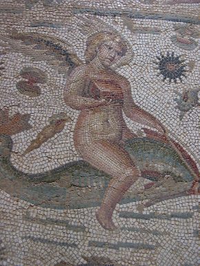 Particolare del mosaico di Venere nella Casa di Amphitrite