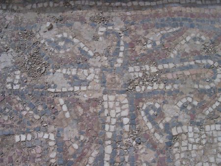 Particolare di un mosaico della Basilica cristiana