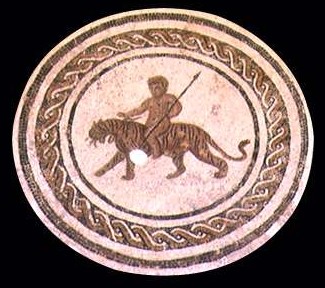 Dioniso bambino a cavallo di una tigre