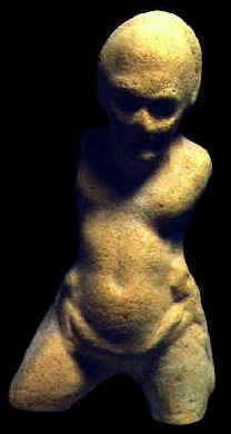 Figura di nano in terracotta. Il reperto si trova al Museo del Bardo