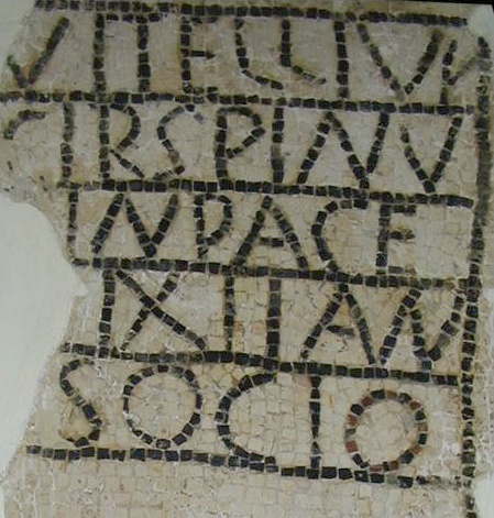 Mosaico romano di una tomba di un certo Vitellio. Al Museo del Bardo