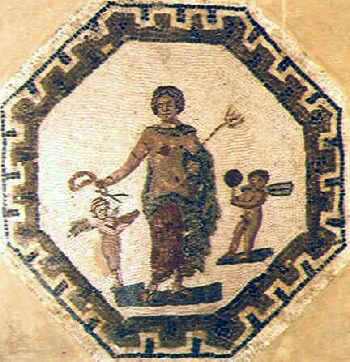 Mosaico con Venere occupata alla toilette