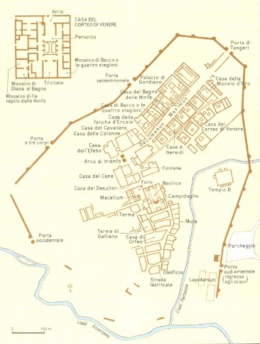 Mappa della citt romana di Volubilis