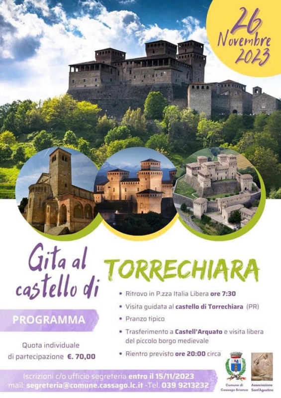 Il programma della gita culturale a Torrechiara