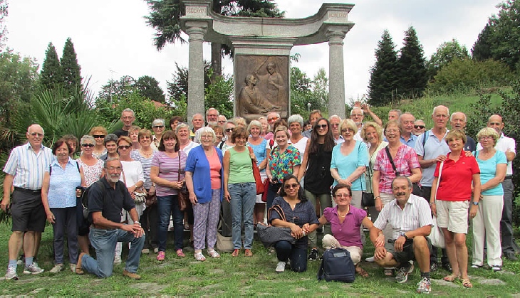Il gruppo di visitatori inglesi di Stocksmoor con gli amici di Olgiate Molgora