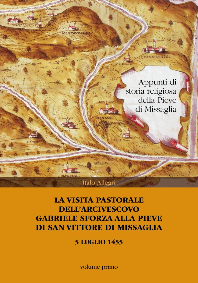 Frontespizio del primo volume relativo alla Visita Pastorale di Gabriele Sforza