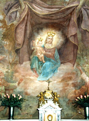 L'affresco con la Madonna della Misericordia a Vedano