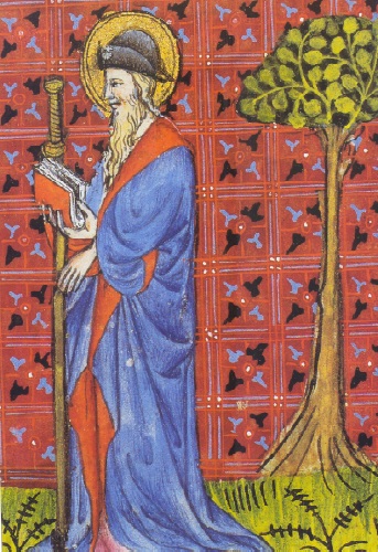 Immagine di san Giacomo Maggiore tratta da una edizione medioevale della Legenda Aurea di Jacopo da Varagine