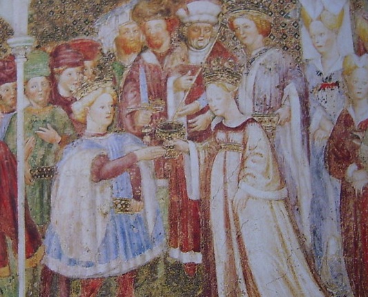 Scena della vita della regina Teodolinda nella cappella Zavattari a Monza