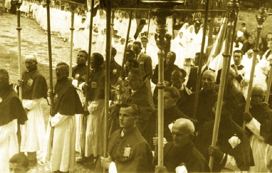 Processione in occasione della Festa di sant'Agostino del 1954