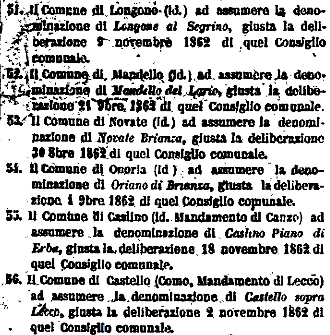 Gazzetta Ufficiale del Regno d'Italia, n. 98 del 24 aprile 1863, punto 54