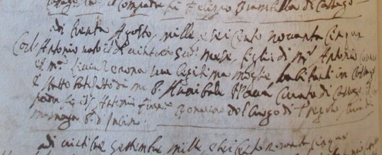 Atto di battesimo del 30 agosto 1695 di Carlo Antonio figlio di Antonio Corno