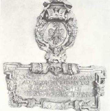 Lapide che ricorda mons. Filippo Pirovano Commendatario a Civate (1649)