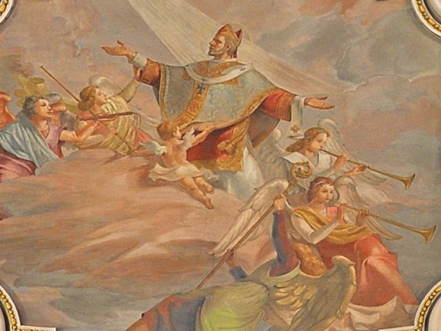 Dipinto di sant'Ambrogio nella chiesa parrocchiale di Sormano
