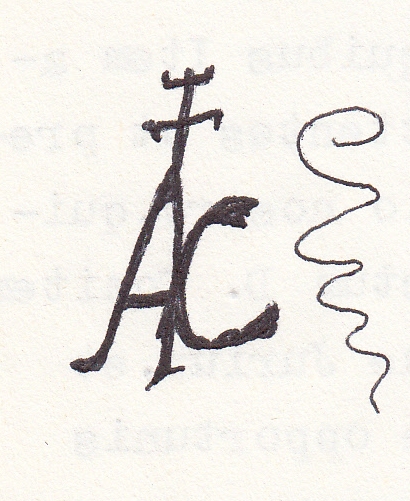 Il segno di tabellionato del Notaio Ambrosius Curionus