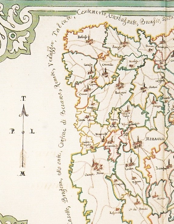 Mappa settecentesca della Pieve di Missaglia