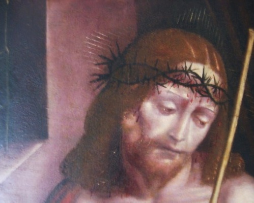 Particolare dell'Ecce Homo attribuito al Salaino o al Giampietrino