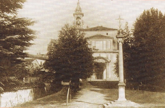 La parrocchiale di Cassago prima dell'ampliamento del 1930
