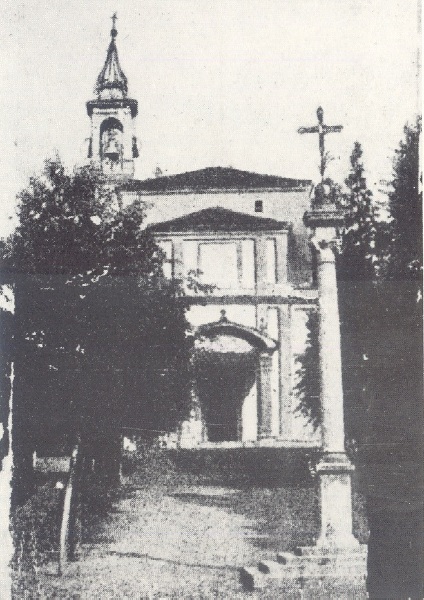 La parrocchiale di Cassago prima dell'ampliamento del 1930