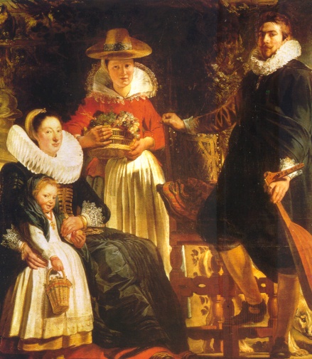 Quadro familiare di Jacob Jordaens (1593-1678) al Prado