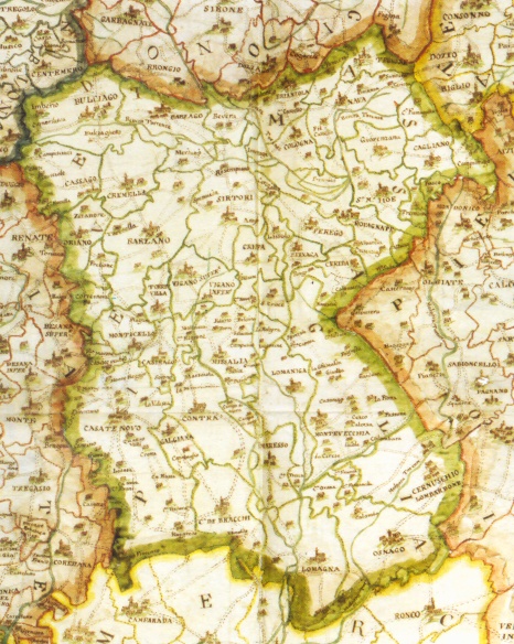 La pieve di Missaglia in una carta topografica del Monte di Brianza di Paolo Antonio Sirtori (1763)