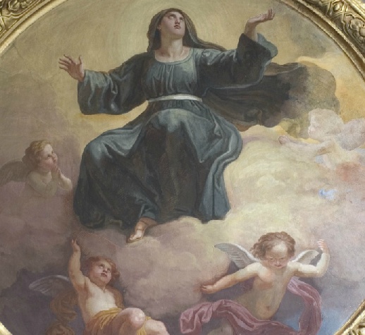 Santa Marcellina in gloria di Gonin, affresco del XIX secolo
