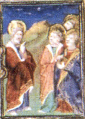 Breviario di Bedford (1424-1435): Agostino e amici nel rus Cassiciacum