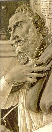 Agostino di Ippona in un affresco di Botticelli