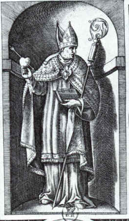 Agostino vescovo nella stampa di Bry alla Biblioteca Nazionale di Parigi