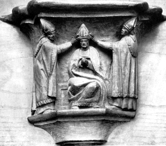 Consacrazione di Agostino a vescovo, particolare dal Coro della chiesa di santa Gertrude a Lovanio