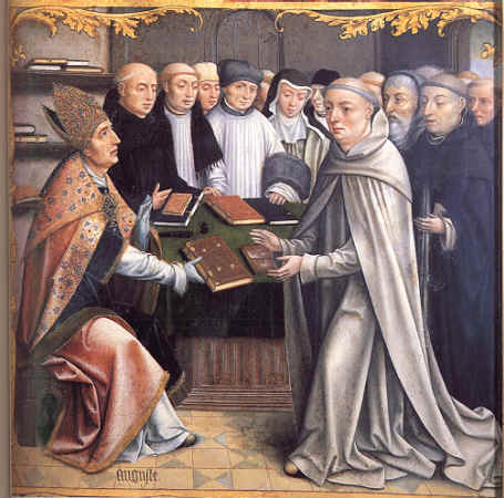 Agostino d la Regola, nella Tavola di Jan van Scorel nella chiesa di Santo Stefano a Gerusalemme