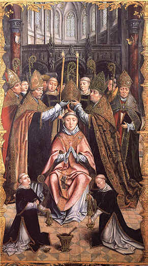Agostino consacrato vescovo, nella Tavola di Jan van Scorel nella chiesa di Santo Stefano a Gerusalemme