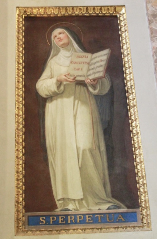 Perpetua sorella di Agostino in abiti monacali nella chiesa di sant'Agostino a Roma