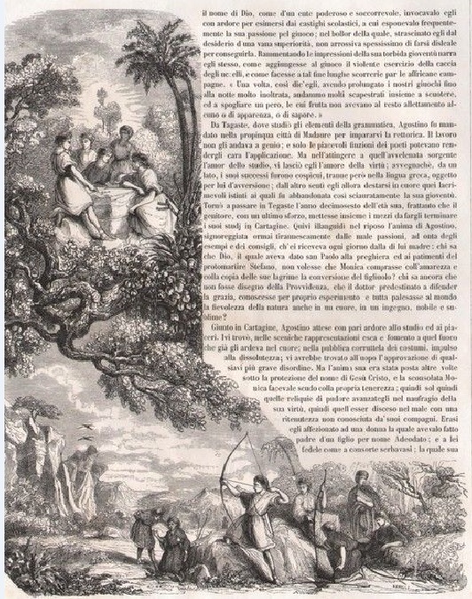 La giovent dissoluta di Agostino, nella pubblicazione francese di in una Vita di sant'Agostino
