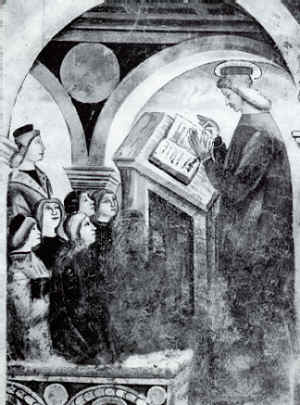 Agostino insegna retorica nella Chiesa di S. Agostino a Cremona