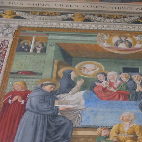 Estasi di Ostia: dal ciclo di affreschi di Benozzo Gozzoli nella chiesa di sant'Agostino a San Gimignano