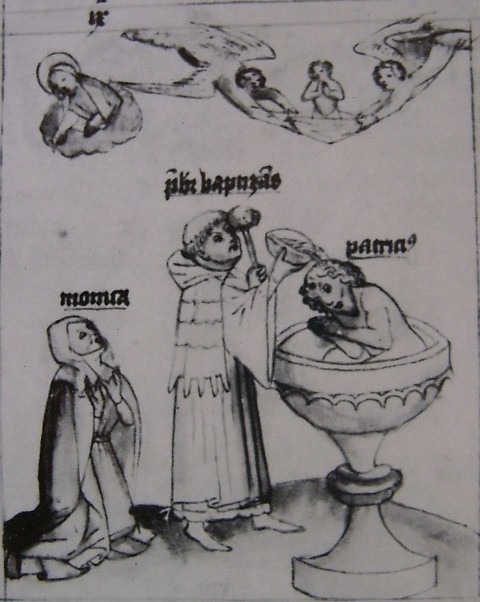 Battesimo di Patrizio, immagine tratta dalla Historia Augustini