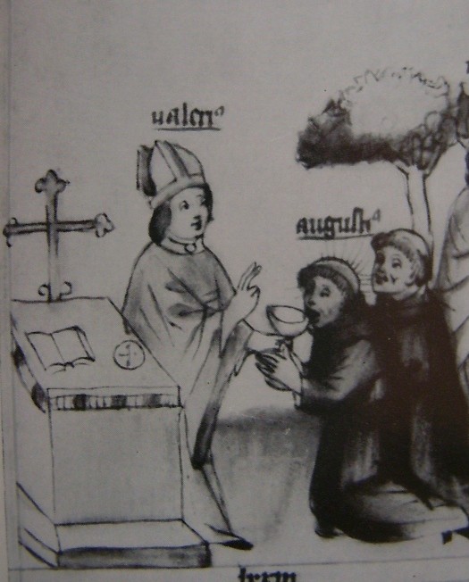 Ordinazione sacerdotale di Agostino, immagine tratta dalla Historia Augustini
