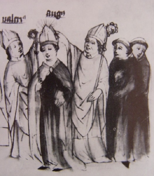 La consacrazione episcopale di Agostino, immagine tratta dalla Historia Augustini