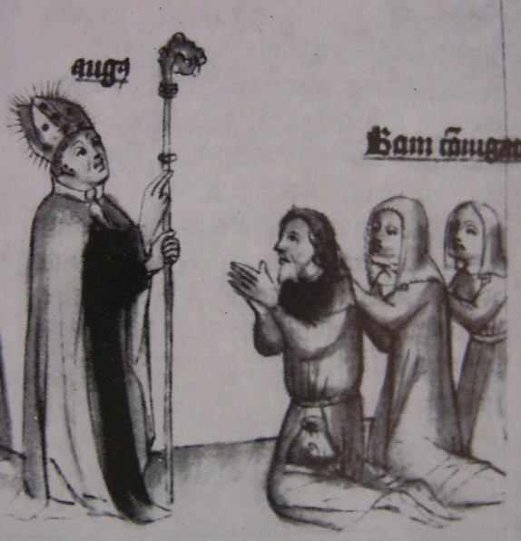 Agostino d una regola agli sposati, immagine tratta dalla Historia Augustini