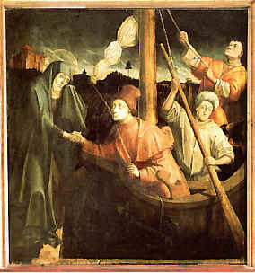 Agostino parte per Roma, nel pannello del Maestro di Uttenheim nel convento di Novacella