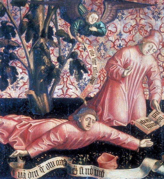 L'episodio del tolle et lege, nel pannello del Maestro di Uttenheim nel convento di Novacella