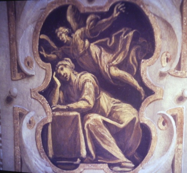Il sogno di Monica, particolare della cappella Bontempi con il ciclo di affreschi del Fiammenghino