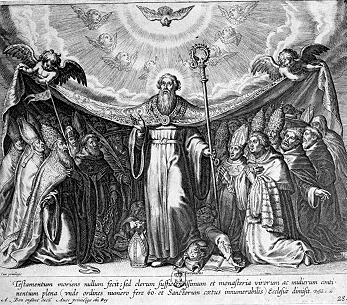 La posterit agostiniana, dalla stampa di Bolswert pubblicata a Parigi nel 1624