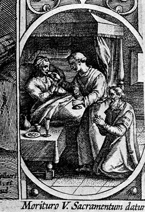 Morte di Agostino nella stampa di Collaert alla Biblioteca Nazionale di Parigi
